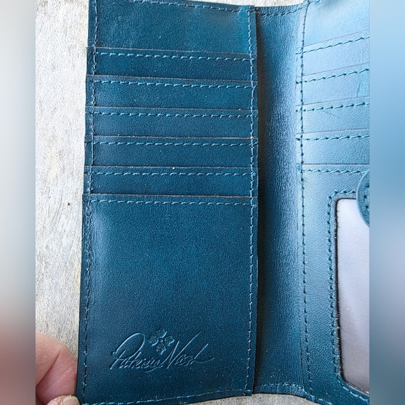 Patricia Nash Florence Tooled Nazari (Blue Coral) Bifold Wallet - Picture 6 of 9